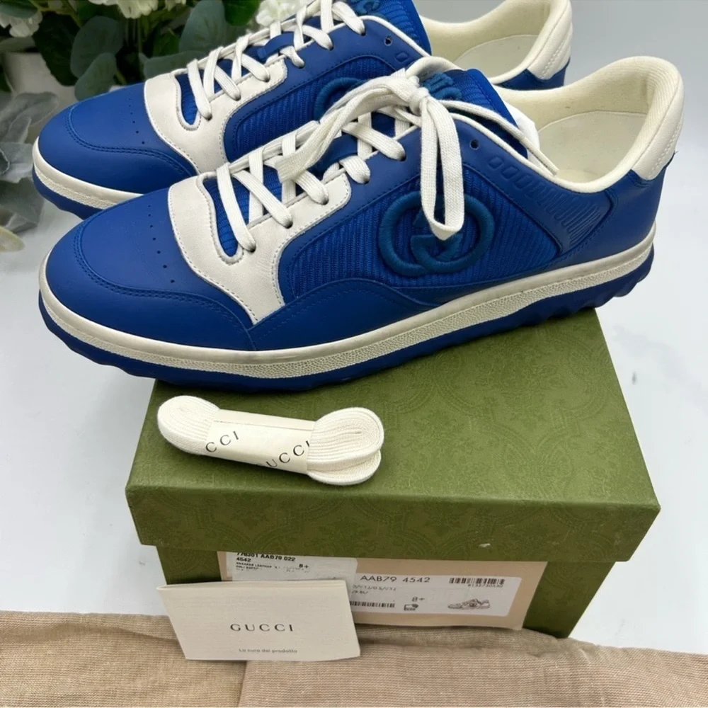 Men’s Gucci MAC 80 low top sneakers size 8.5 fits 9.5 US made in Italy